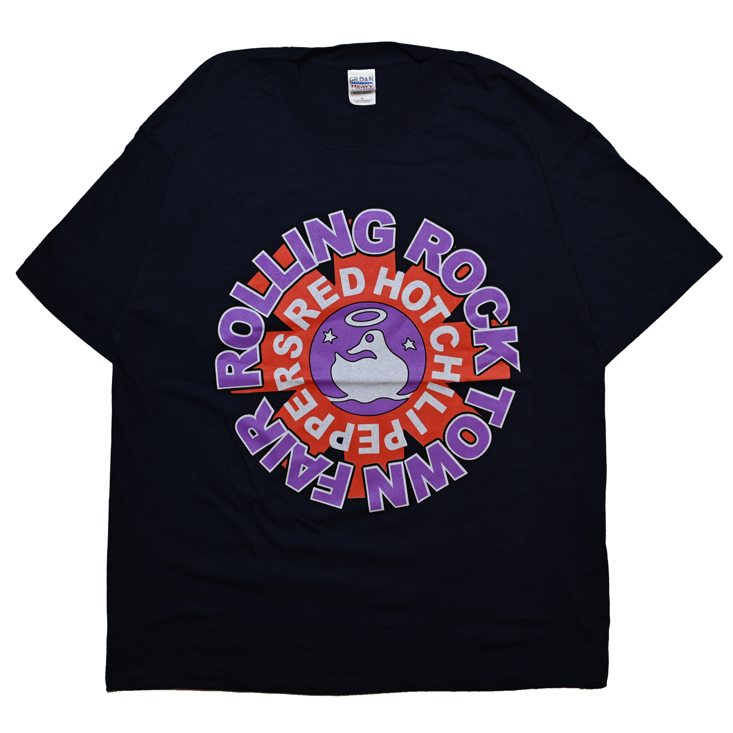 RED HOT CHILI PEPPERS ROLLING ROCK TOWN FAIR NAVY GILDAN XL (b_1052)