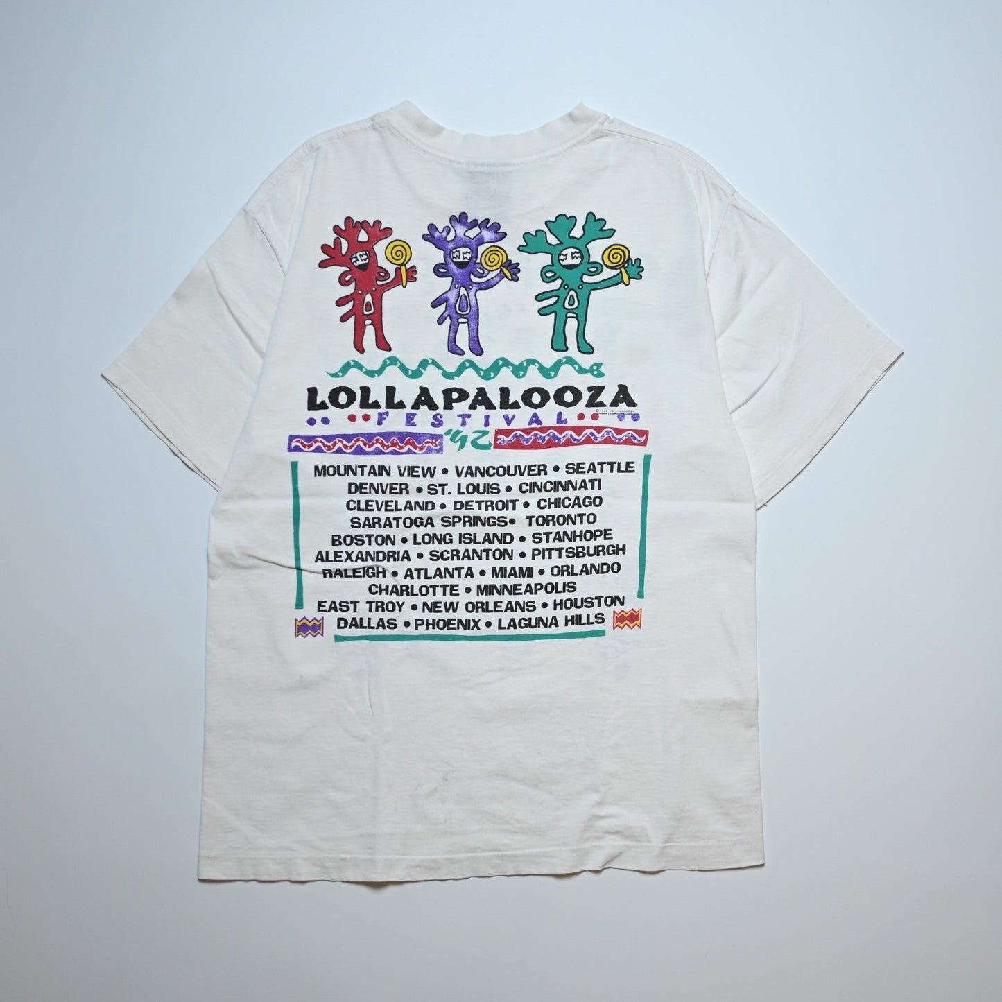 LOLLAPALOOZA 1992 FESTIVAL WHITE GIANT BY TEEJAYS LARGE (g_1114)