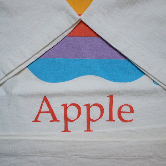 Apple Computers Technology Vintage 80s T-Shirt Rainbow Logo (k_1104)