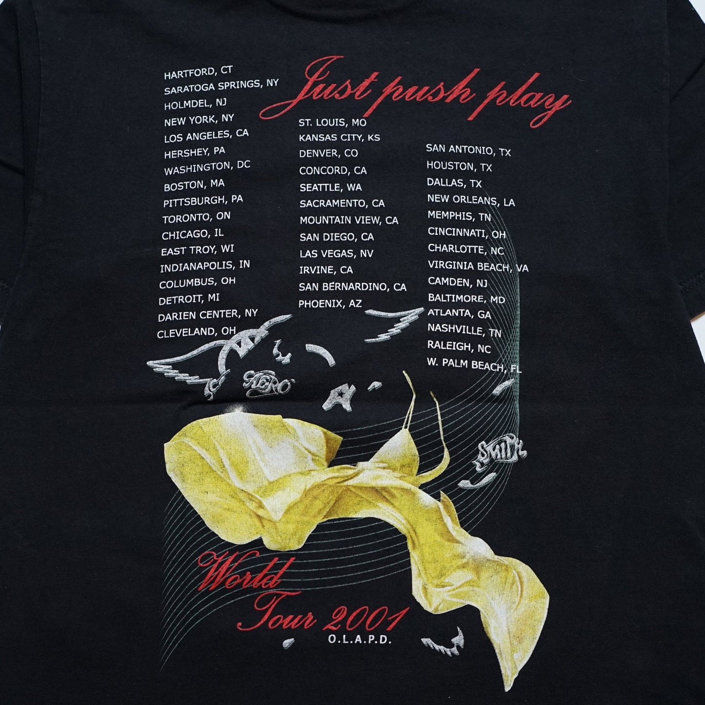 AEROSMITH SORAYAMA JUST PUSH PLAY WORLD TOUR 2001 FITS M-L (k_1119)