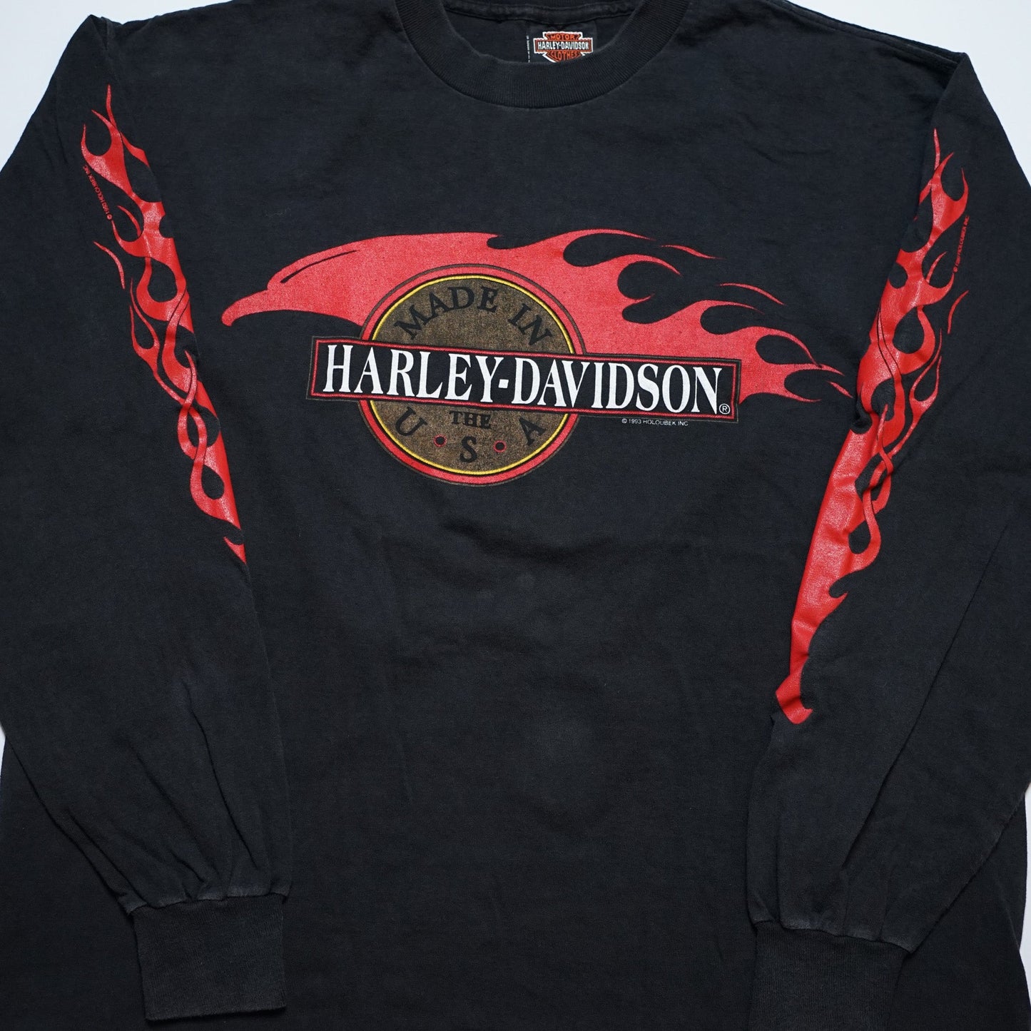 HARLEY DAVIDSON FIRE PATTERN MILWAUKEE,WILS ORIGINAL LARGE (k_1135)