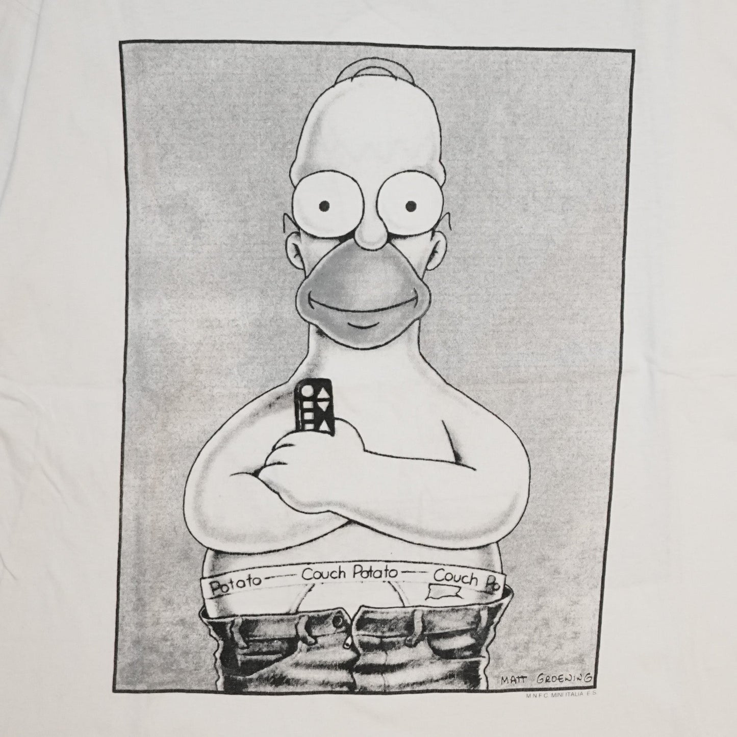 THE SIMPSONS CK PARODY HOMER WHITE XL (b_0618)