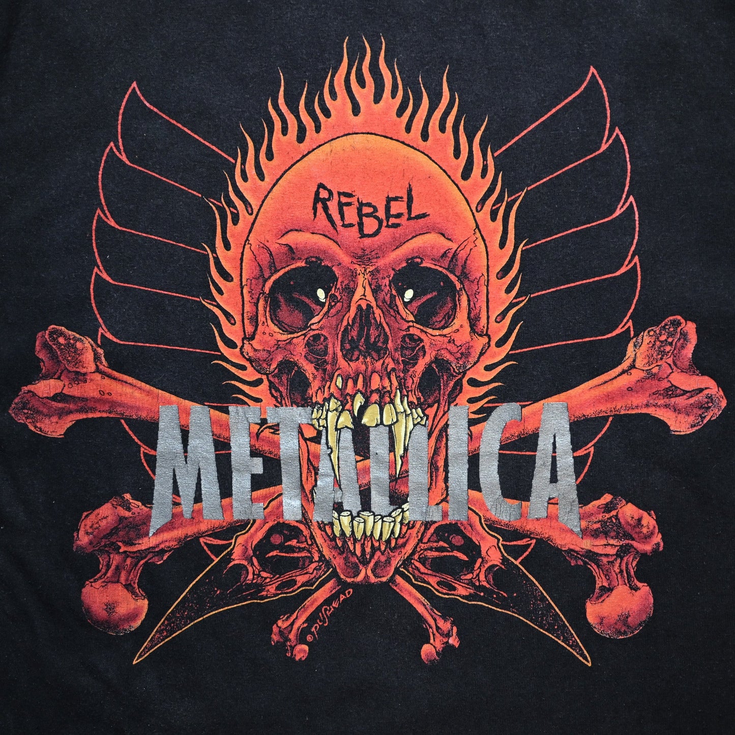 METALLICA PUSHEAD YING YANG REBEL SKULL TENNESSEE RIVER XL (b_1003)