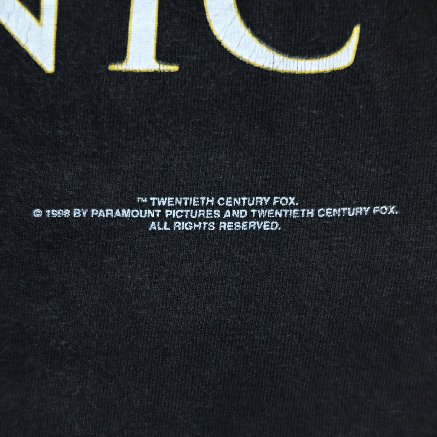 TITANIC 1998 MOVIE PROMO TEE BLACK XL（b_1035 ）