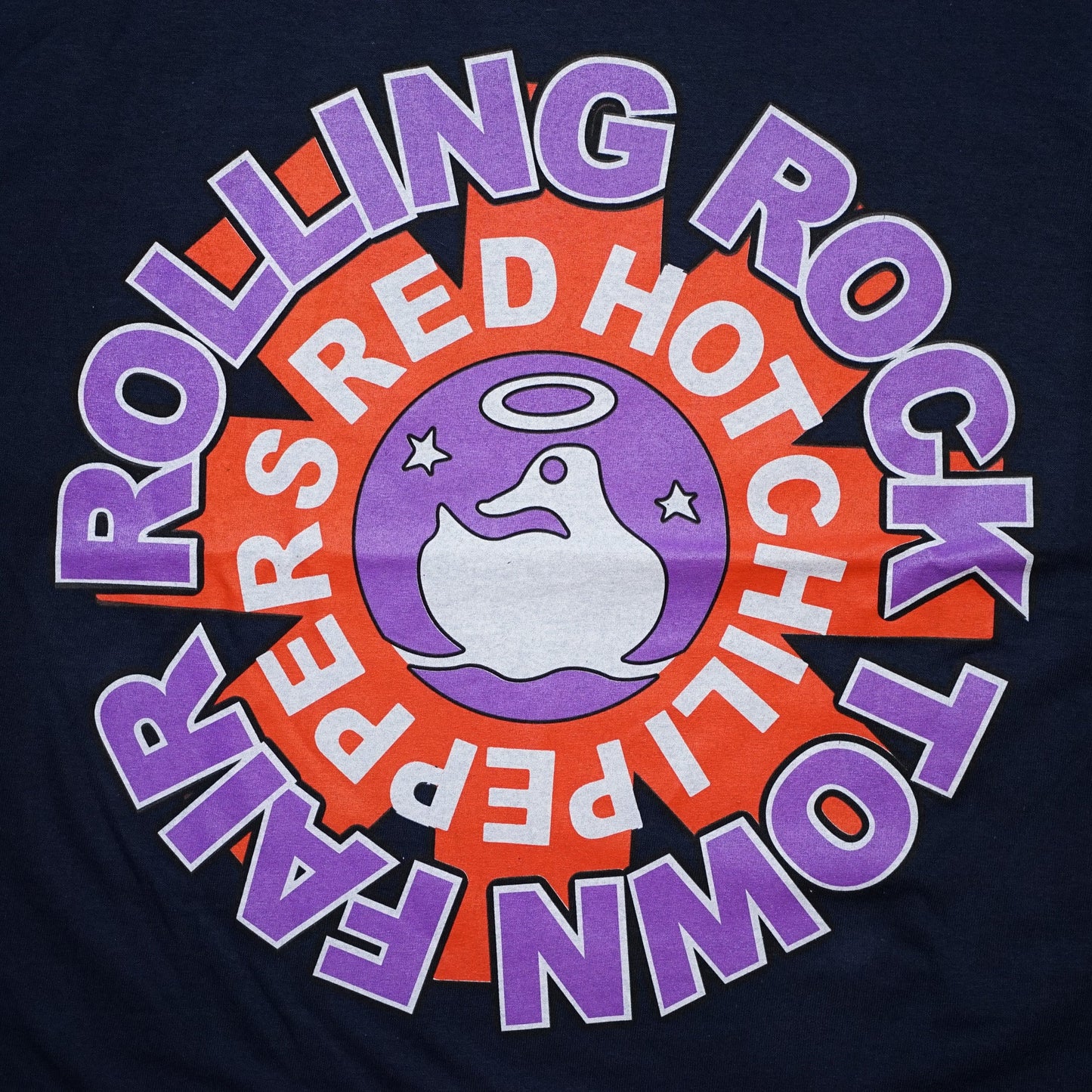 RED HOT CHILI PEPPERS ROLLING ROCK TOWN FAIR NAVY GILDAN XL  (b_1045)