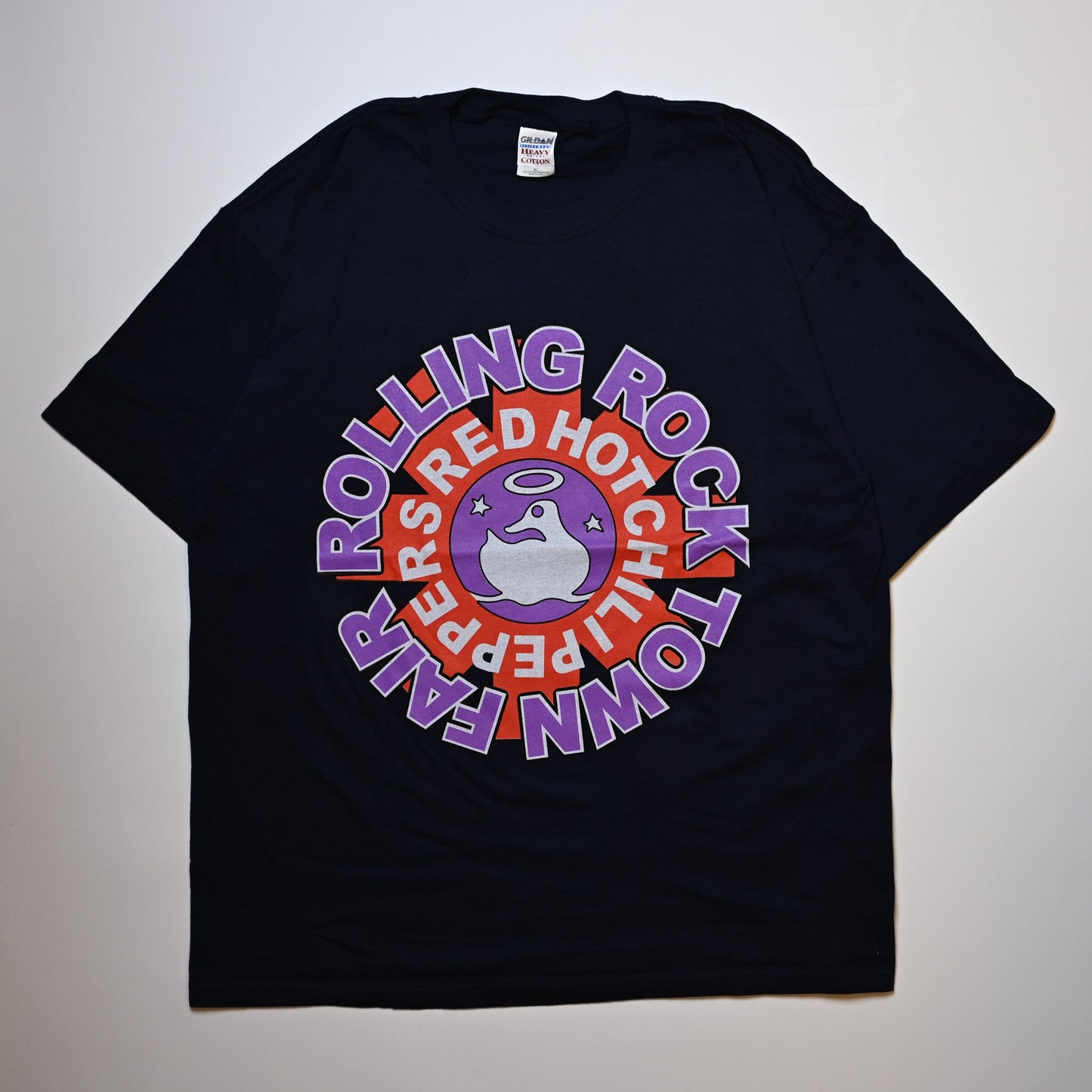 RED HOT CHILI PEPPERS ROLLING ROCK TOWN FAIR NAVY GILDAN XL  (b_1045)