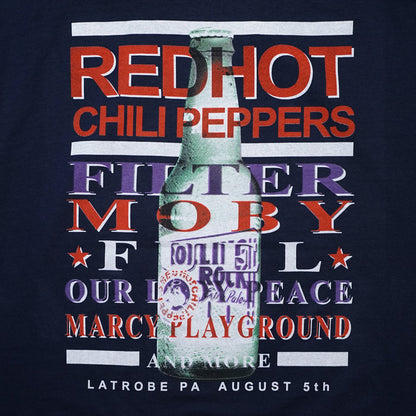 RED HOT CHILI PEPPERS ROLLING ROCK TOWN FAIR NAVY GILDAN XL  (b_1046)