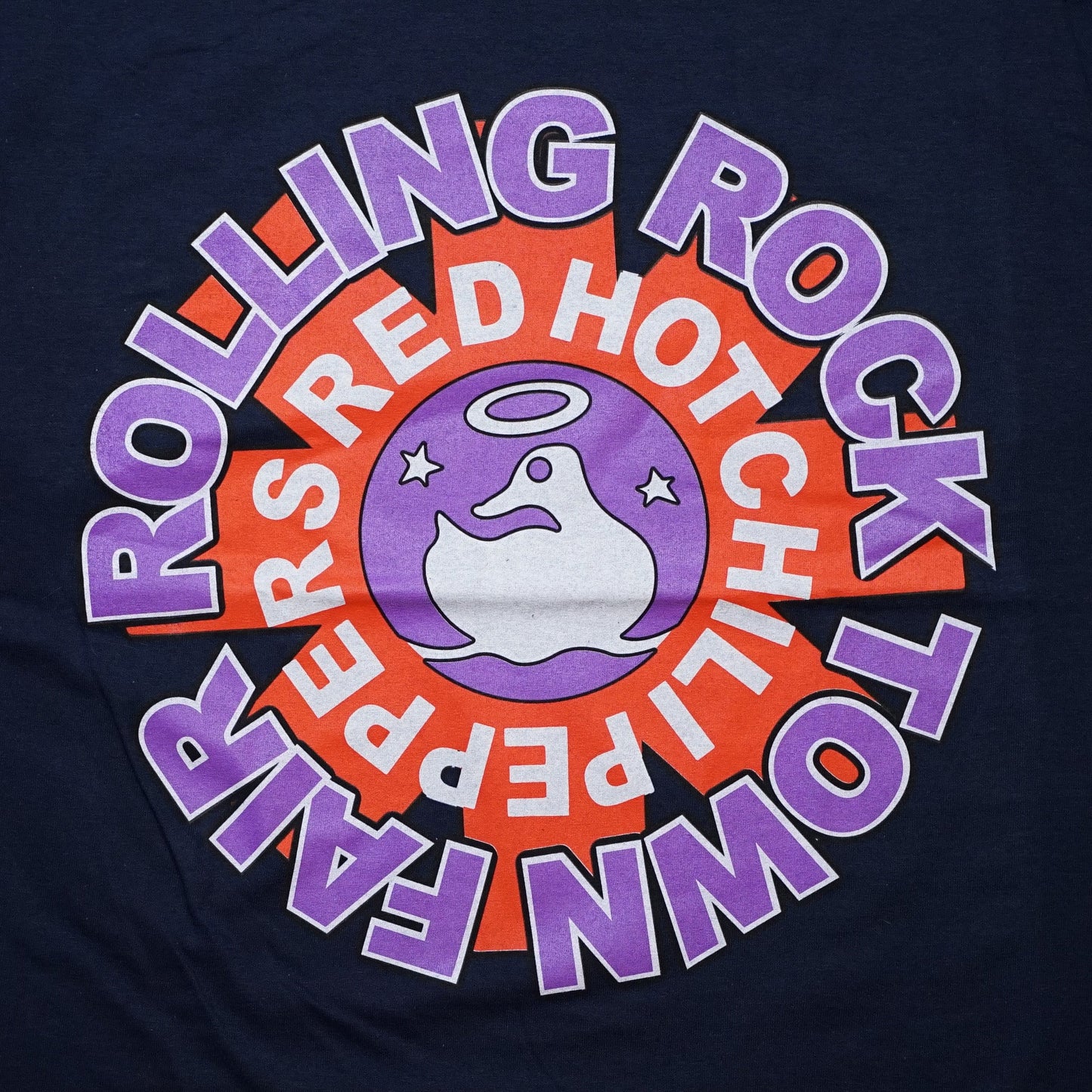 RED HOT CHILI PEPPERS ROLLING ROCK TOWN FAIR NAVY GILDAN XL  (b_1052)