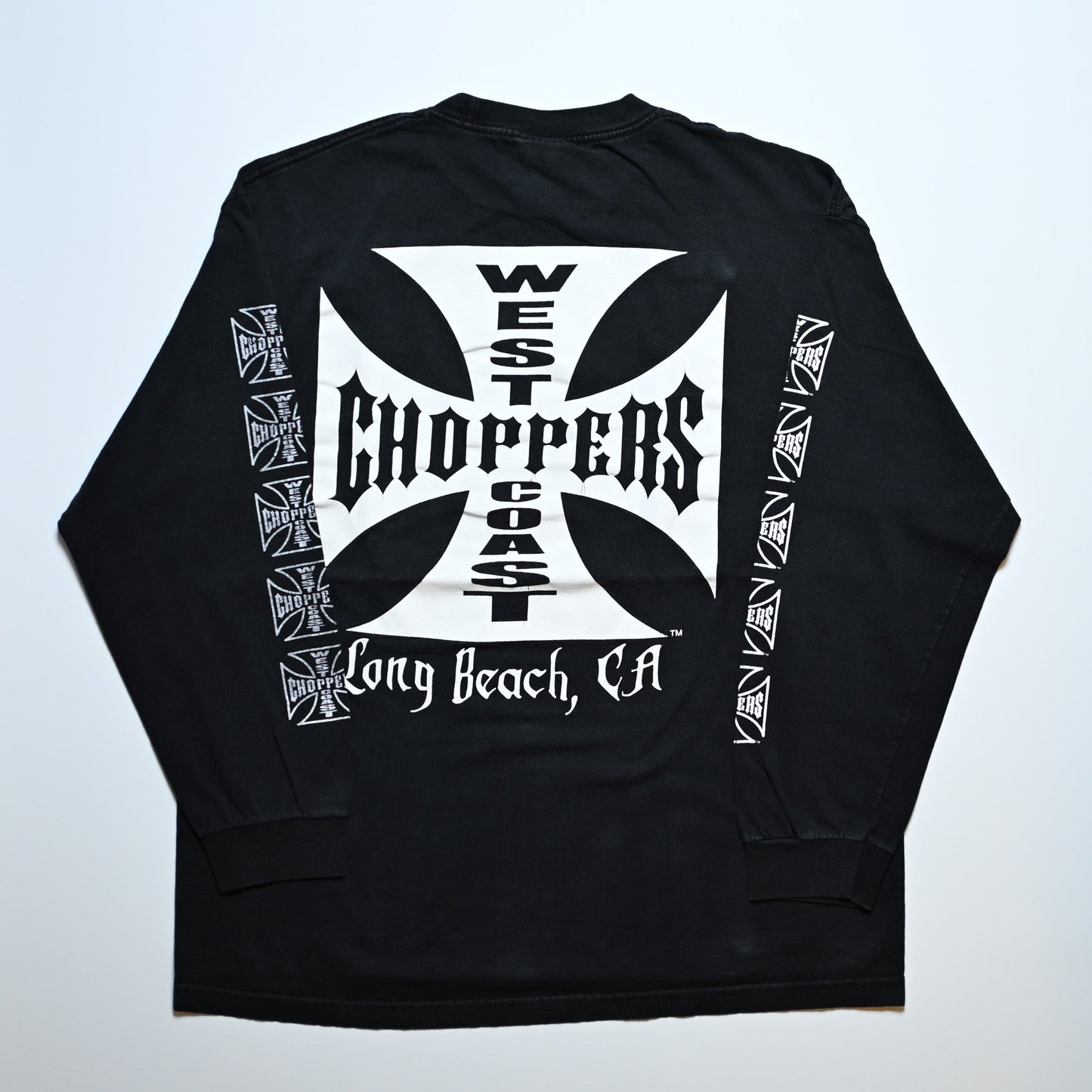 WEST COAST CHOPPERS IRON CROSS LONG BEACH, LA LS ORIGINAL XL (b_1069)