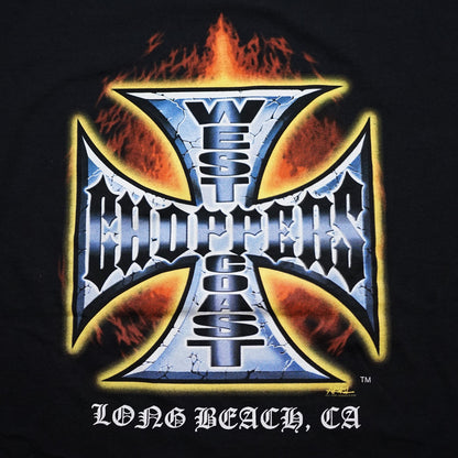 WEST COAST CHOPPERS SKULL FIRE FLAME SPECTRUM CFL LS XXL (b_1210)