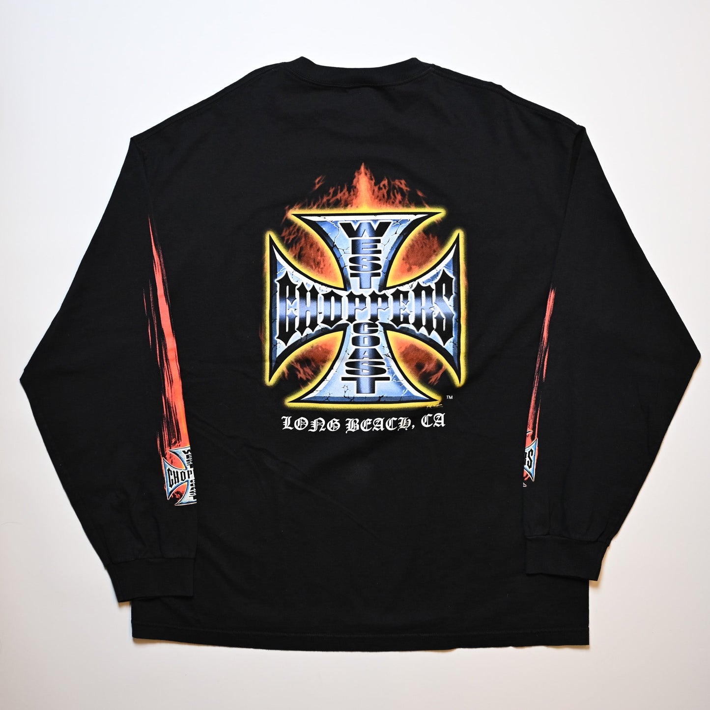 WEST COAST CHOPPERS SKULL FIRE FLAME SPECTRUM CFL LS XXL (b_1210)