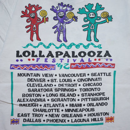 LOLLAPALOOZA 1992 FESTIVAL WHITE GIANT BY TEEJAYS LARGE (g_1114)