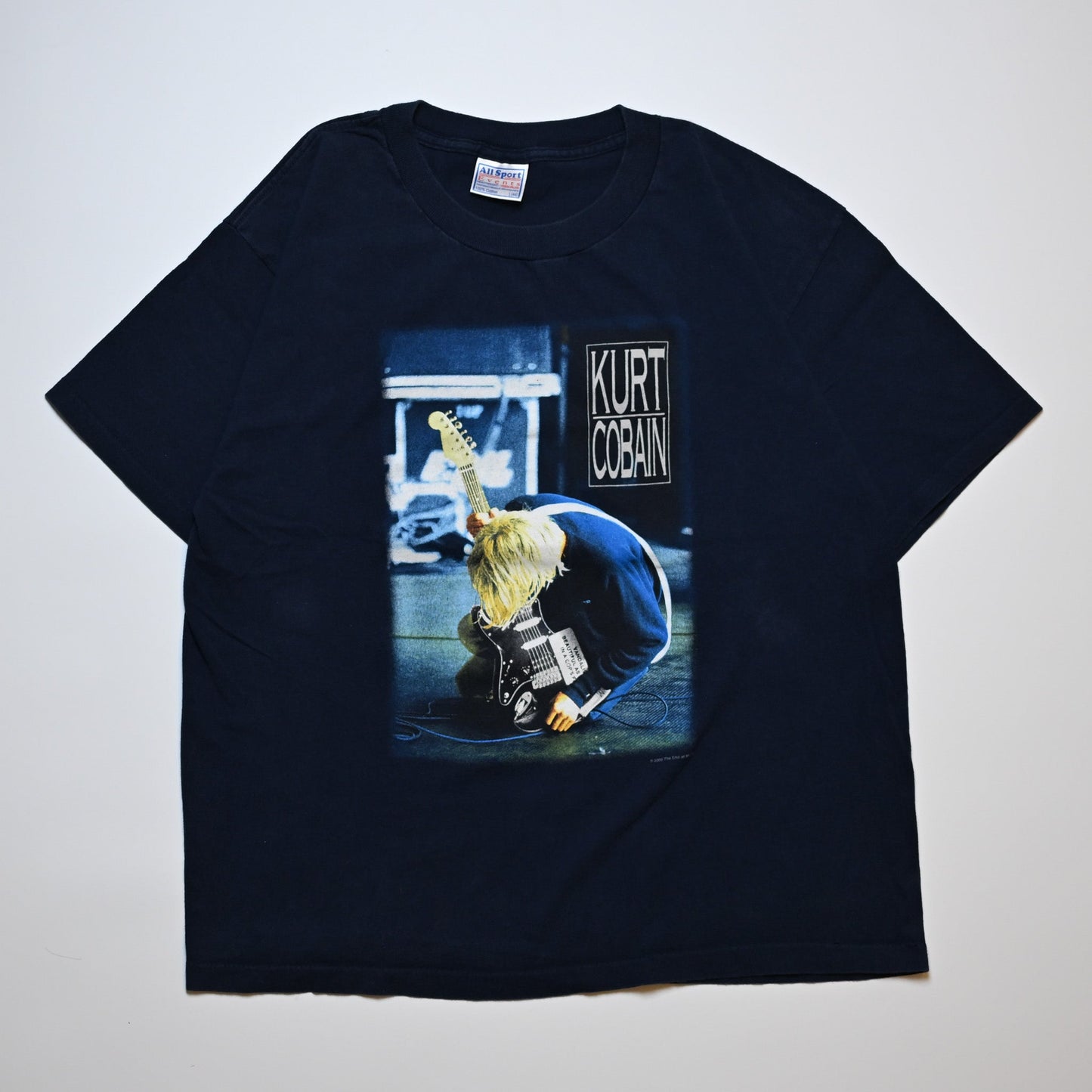 NIRVANA KURT COBAIN 2000 NAVY ALL SPORT LARGE (g_1206)