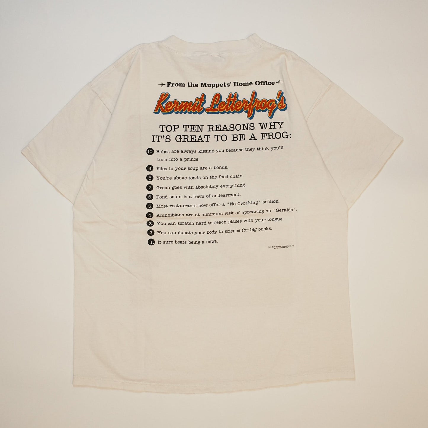 KERMIT TOO LATE PARODY TULTEX WHITE XL (k_0611)