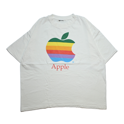 Apple Computers Technology Vintage 80s T-Shirt Rainbow Logo (k_1104)