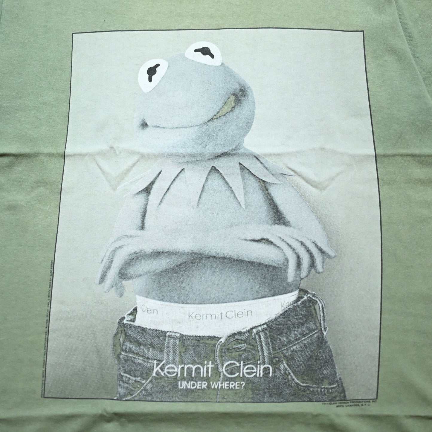 KERMIT KERMIT CLEIN CALVIN KLEIN PARODY GREEN CHANGES XL (k_1112)
