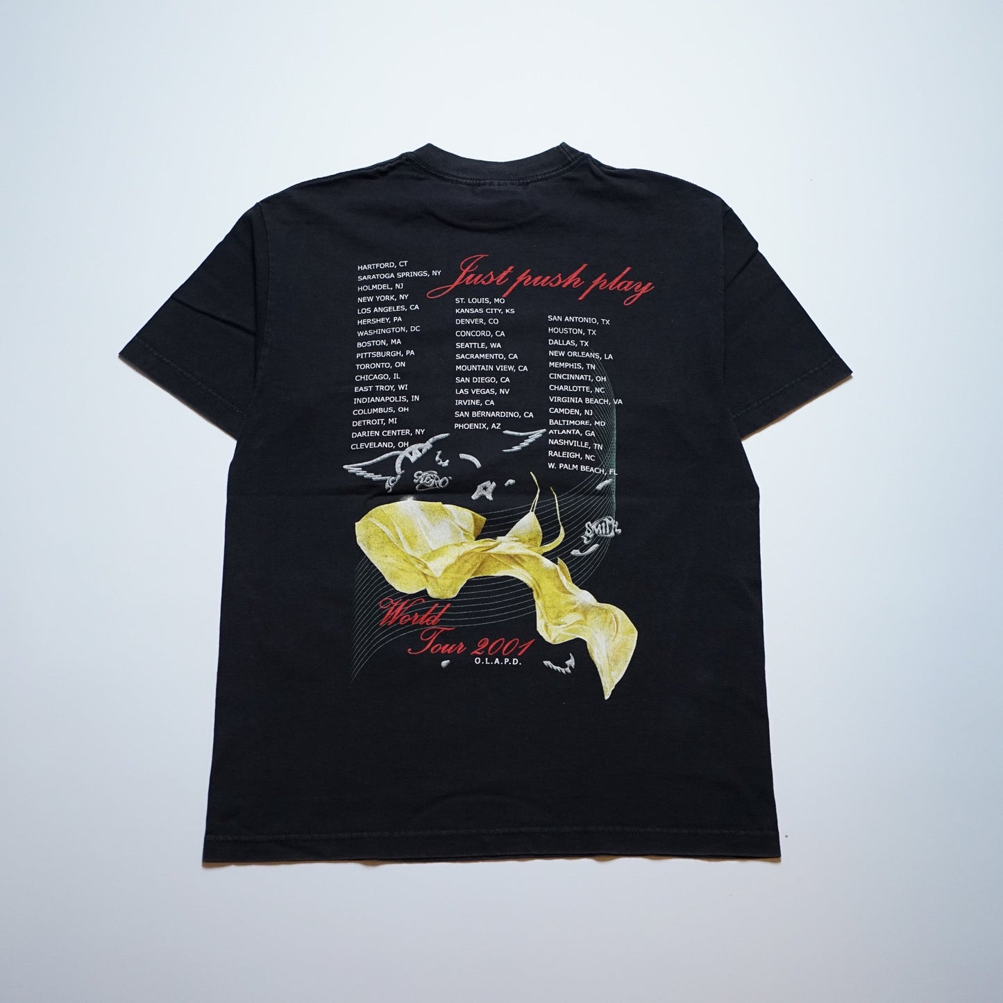 AEROSMITH SORAYAMA JUST PUSH PLAY WORLD TOUR 2001 FITS M-L (k_1119)