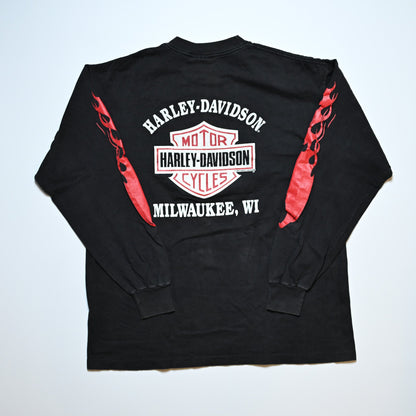 HARLEY DAVIDSON FIRE PATTERN MILWAUKEE,WILS ORIGINAL LARGE (k_1135)