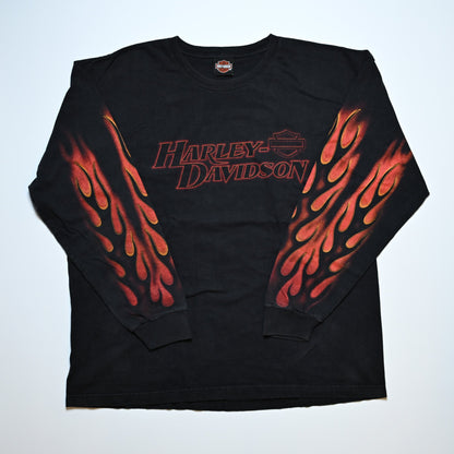 HARLEY DAVIDSON FIRE PATTERN LS ORIGINAL XXL (k_1136)