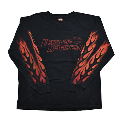 HARLEY DAVIDSON FIRE PATTERN LS ORIGINAL XXL (k_1136)