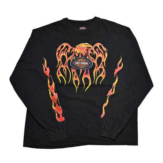 HARLEY DAVIDSON  FLAME EAGLE FIRE PATTERN LS XXL (k_1137)