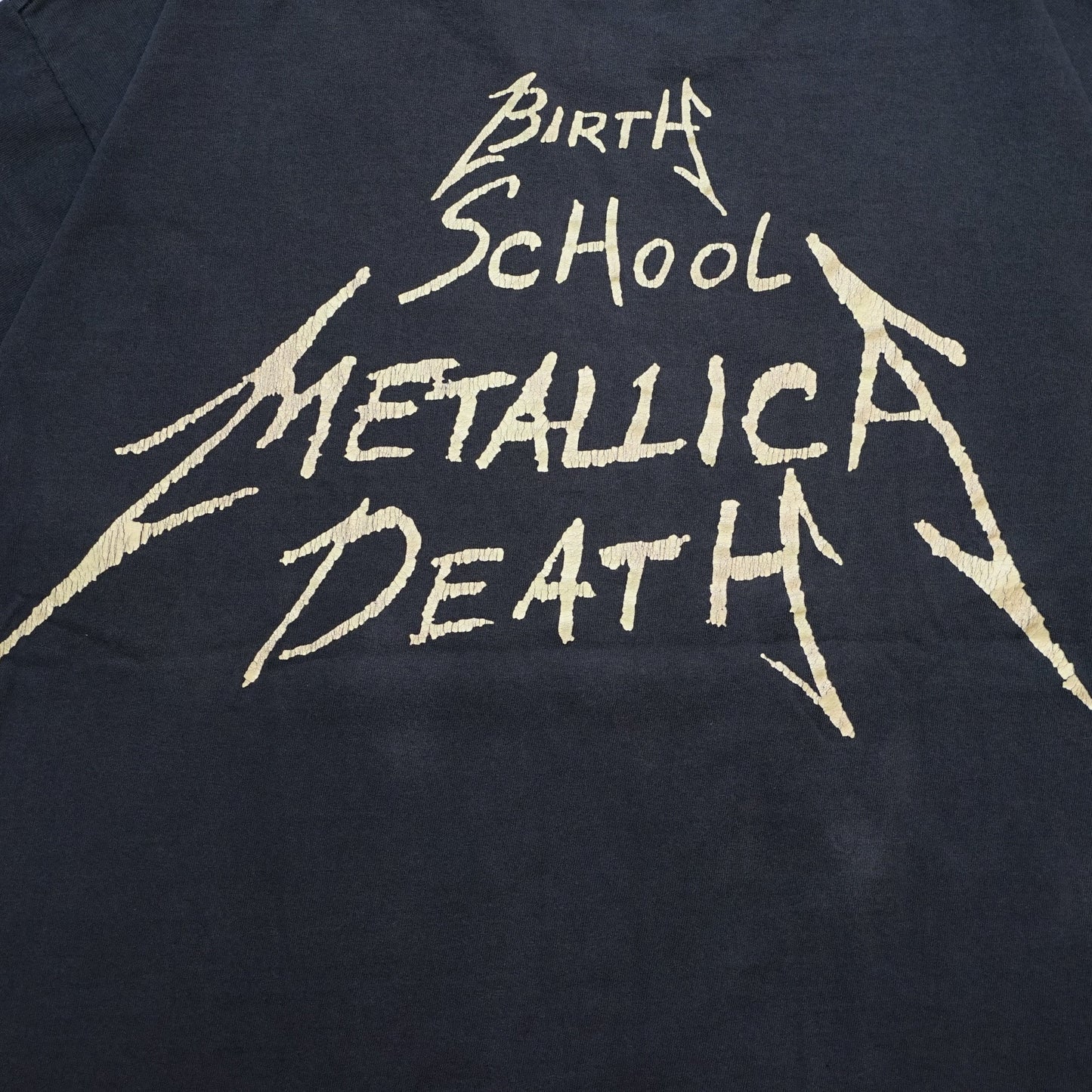 METALLICA 4 FACE MEMBER BIRTH SCHOOL METALLICA DEATH ORIGINAL XL FADE (k_1240)