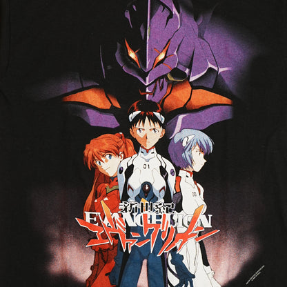 Neon Genesis Evangelion Anime 1998 Screen Stars Black T Shirt LARGE (oc_0601)