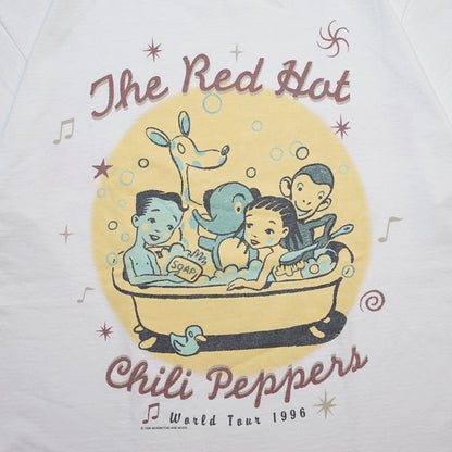 RED HOT CHILI PEPPERS ONE HOT MINUTE WORLD TOUR 1997 WHITE FRUIT OF LOOM LARGE (p_1202)